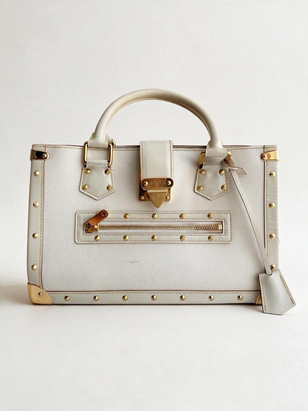 Louis Vuitton Suhali Le Fabuleux Shoulder Bag Leather Gold Hardware with receipt